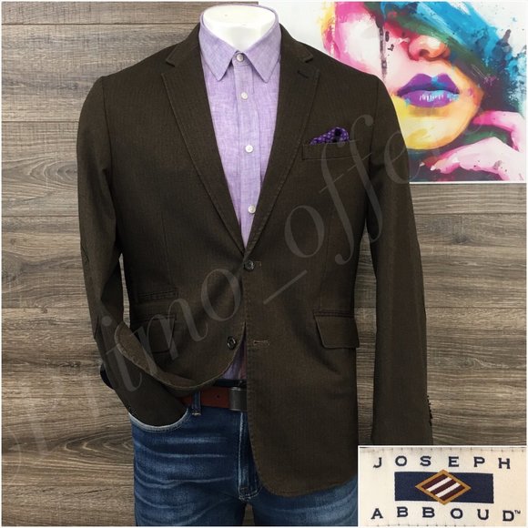 Joseph Abboud Mens Blazer Sport Coat Two Button‎ Jacket Cotton 44R Casual Suits - Picture 1 of 13